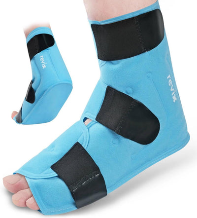 REVIX Extra Large Ankle Ice Pack for Foot Discomfort, Reusable Gel Cold Pack with Cold Compression Therapy