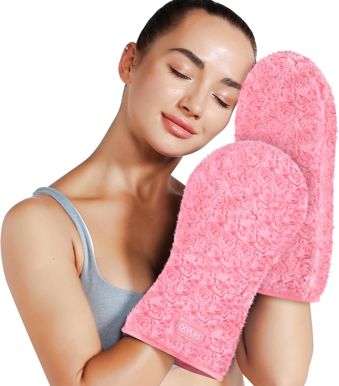 Buy pink REVIX Heated Mitts for Arthritis and Hand Therapy, Microwavable Hand Warmer for Women