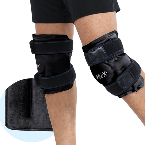 REVIX Ice Packs for Knee Injuries Reusable, Gel Ice Wraps with Cold Compression for Injury and Post-Surgery, A Set of Two