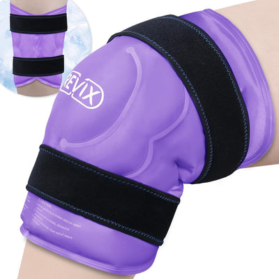 REVIX 20‘’ XXXL Knee Ice Pack Wrap Around Entire Knee After Surgery, Large Ice Pack for Knee Pain Relief
