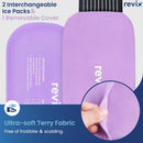 REVIX 2-Pack Gel Ice Packs Reusable with Soft Cover, 10"x 5" Multi-Use Hot Cold Packs for Injuries