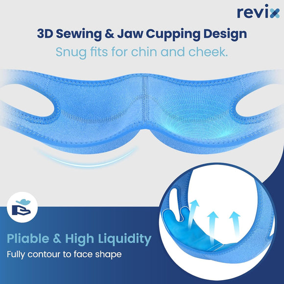 REVIX Teeth Ice Pack Head Wrap for Kids Ice Pack for Face & Jaw with 3D Fit