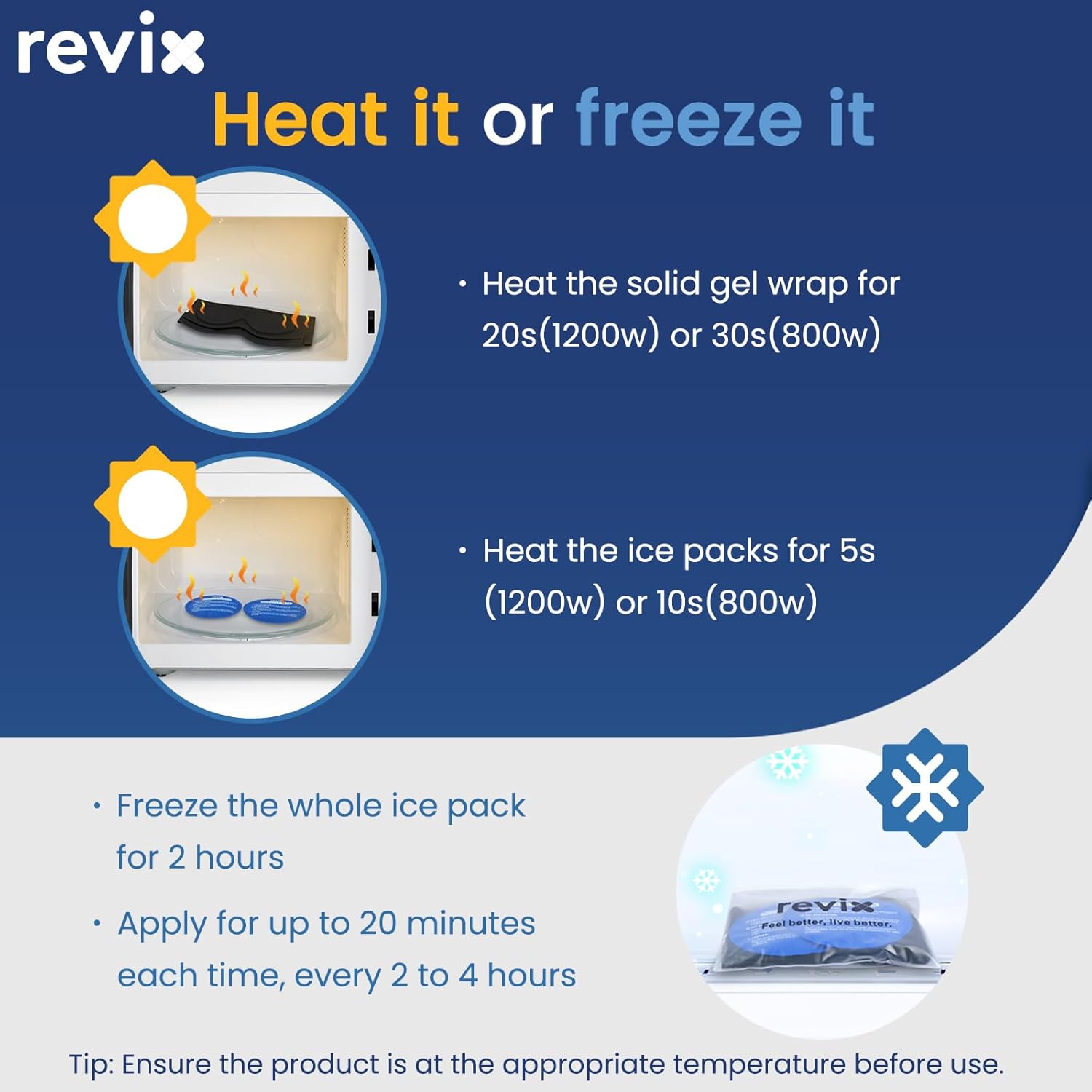 REVIX Wisdom Teeth Ice Pack Head Wrap with 3-Layer Gel Cooling