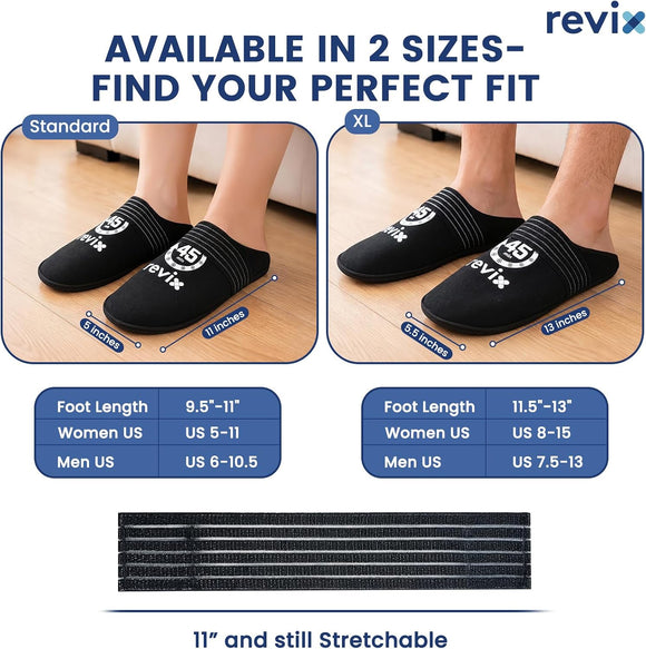 REVIX 45-Min Long-Lasting Foot Ice Wraps, Reusable Gel Ice Pack Slippers