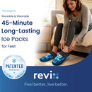 REVIX 45-Min Long-Lasting Foot Ice Wraps, Reusable Gel Ice Pack Slippers