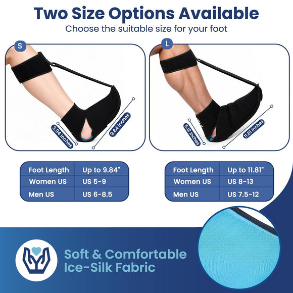 REVIX 45-Min Long-Lasting Plantar Fasciitis Night Splint with Ice Gel