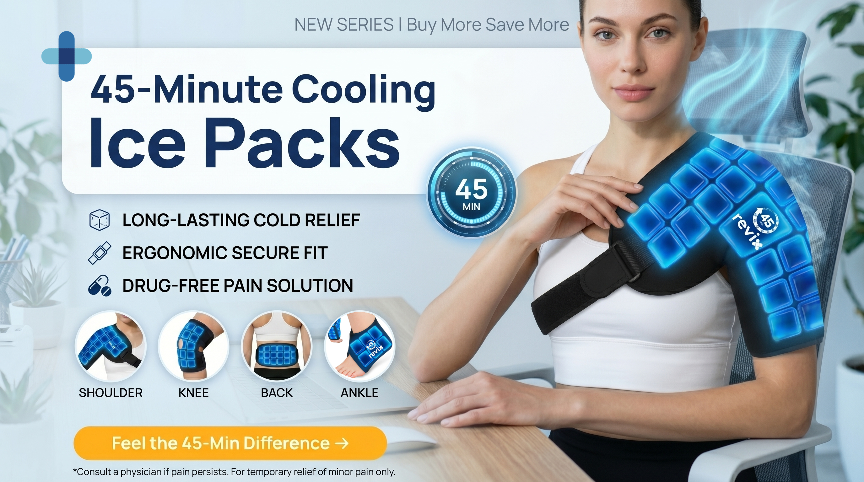45sec long lasting cold ice pack