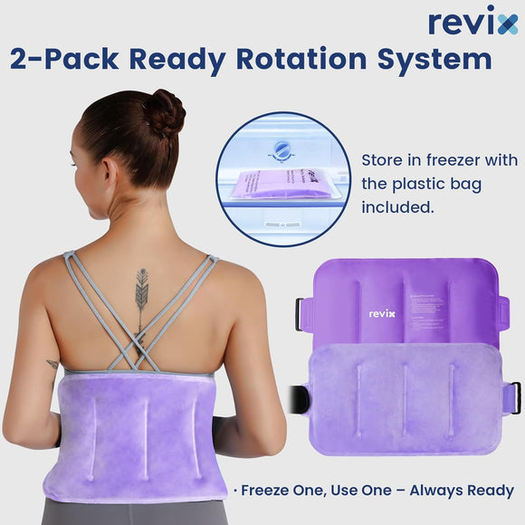 REVIX 2-Pack Large Cold Packs for Back