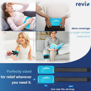 REVIX Ice Packs for Injuries Reusable, 2 Packs Hot & Cold Gel Ice Packs with PVC Cooling Design & Adjustable Strap