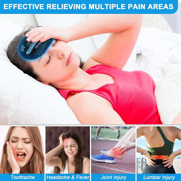 REVIX Ice Packs for Injuries Reusable, 5 Pack Hot and Cold Gel Ice Pack Set for Pain Relief