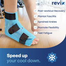 REVIX Extra Large Ankle Ice Pack for Foot Discomfort, Reusable Gel Cold Pack with Cold Compression Therapy