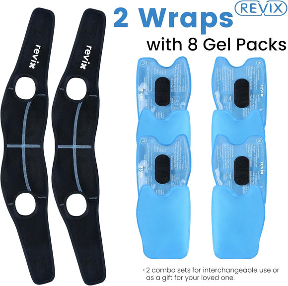 REVIX Wisdom Teeth Ice Pack Head Wrap with 3D Sewing Jaw Ice Pack for Face Oral Surgery Pain Relief for TMJ