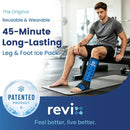 REVIX Leg Ankle Ice Pack, 45-Min Calf to Foot Ice Wrap for Shin Splints
