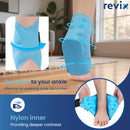 REVIX Ankle Ice Pack Wrap Reusable Gel Cold Compression for Foot Discomfort, Swelling and Recovery
