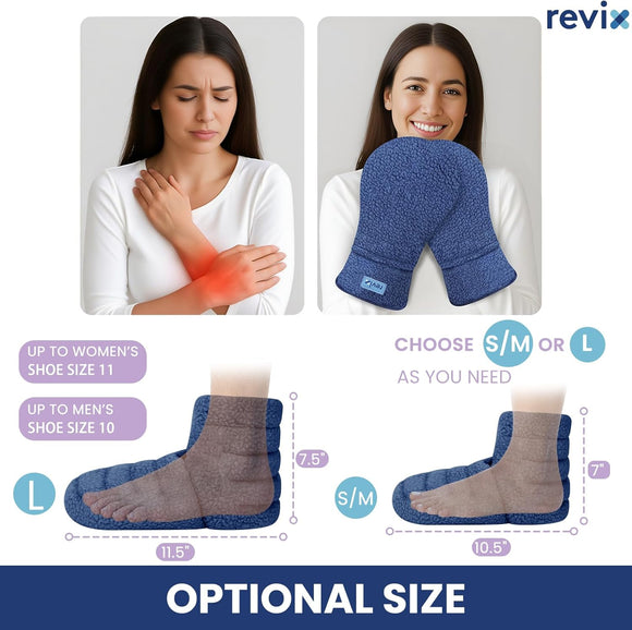 REVIX Microwavable Heating Mittens and Feet Warmers