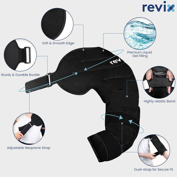 REVIX Youth Arm Ice Pack Wrap for Pitchers – Reusable Ice Arm Sleeve for Young Pitchers