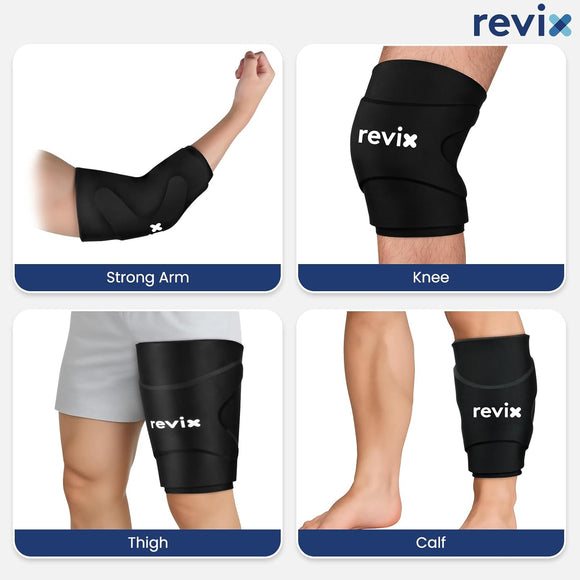 REVIX 3D Knee Ice Pack Wrap – Long-Lasting Cold Therapy with Innovative Dual-layer Gel