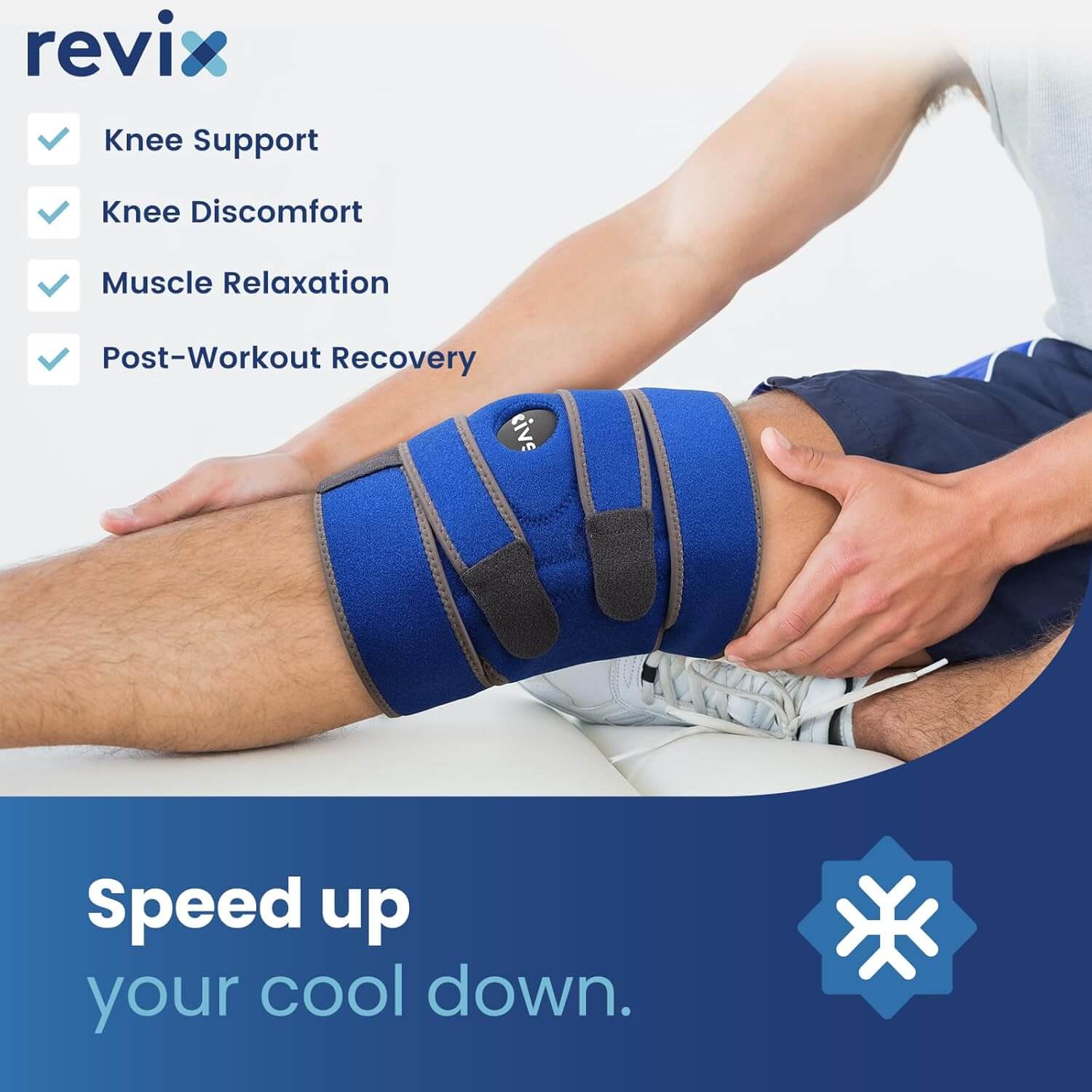 REVIX Knee Brace with Upgraded Innovative Soft Pliable Gel Pack