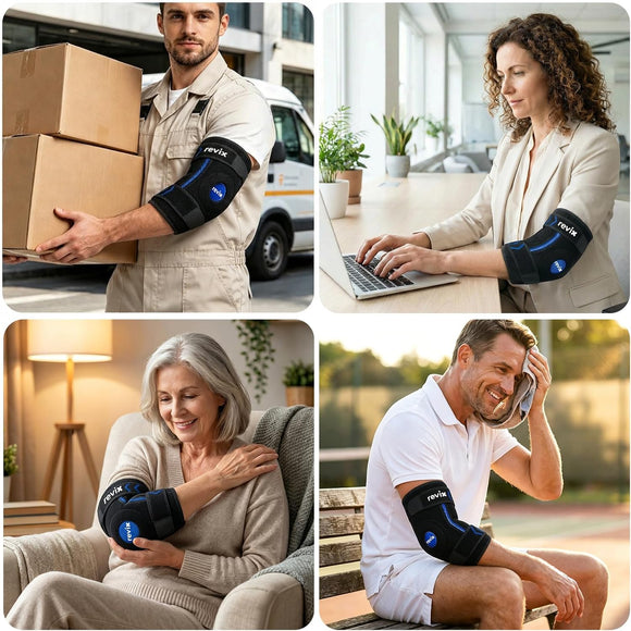 REVIX Cubital Tunnel Elbow Brace with Upgraded Soft Detachable Gel Pack