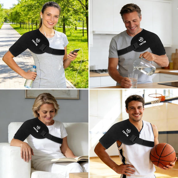 REVIX XL Ice Pack for Shoulder Wrap, 45-Min Long-Lasting Cold Therapy for Rotator Cuff Relief