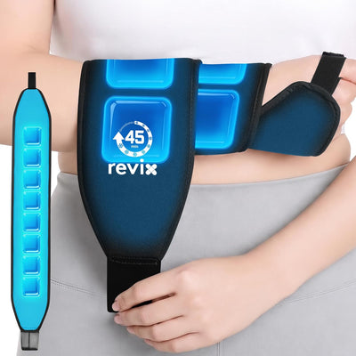 REVIX 45-Min Long-Lasting Extended Wrist Ice Pack Wrap for Carpal Tunnel