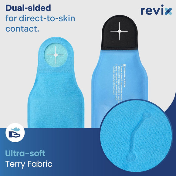 REVIX 24" Extra Long Wrist Ice Pack Wrap for Discomfort Reducing, Reusable Gel Ice Pack for Hand and Forearm