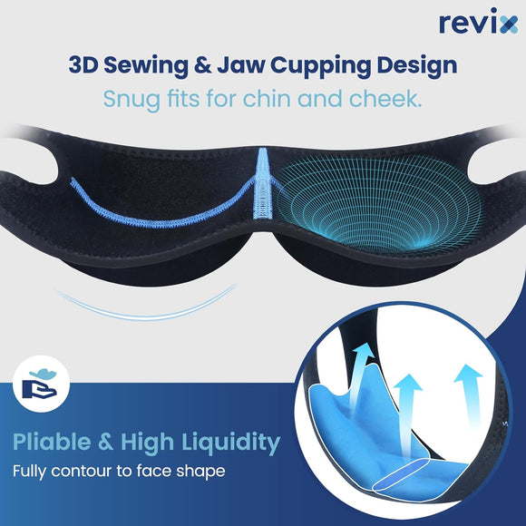 REVIX Wisdom Teeth Ice Pack Head Wrap with 3D Sewing Jaw Ice Pack for Face Oral Surgery Pain Relief for TMJ