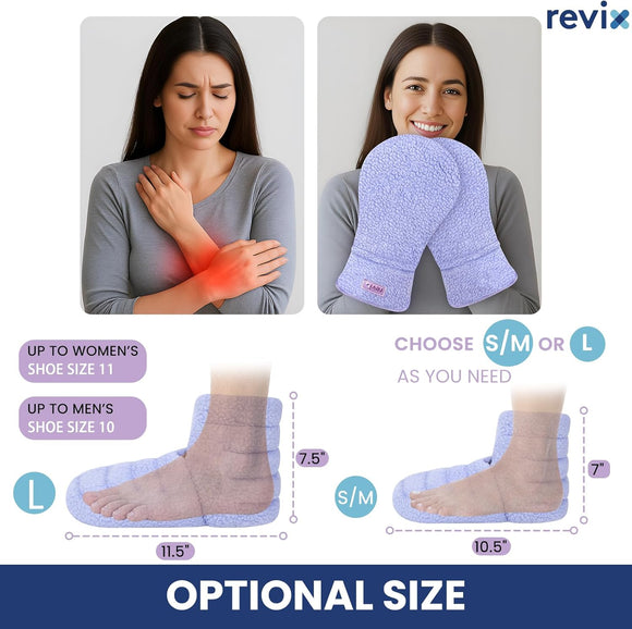 REVIX Microwavable Heating Mittens and Feet Warmers