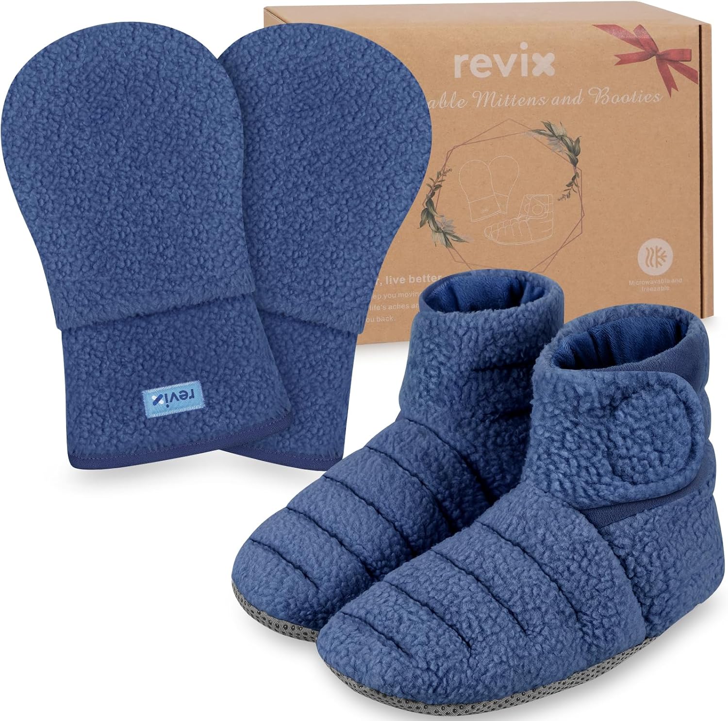 REVIX Microwavable Heating Mittens and Feet Warmers
