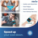 REVIX Ice Packs for Injuries Reusable, 2 Packs Hot & Cold Gel Ice Packs with PVC Cooling Design & Adjustable Strap
