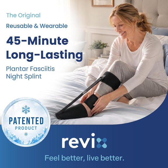 REVIX 45-Min Long-Lasting Plantar Fasciitis Night Splint with Ice Gel