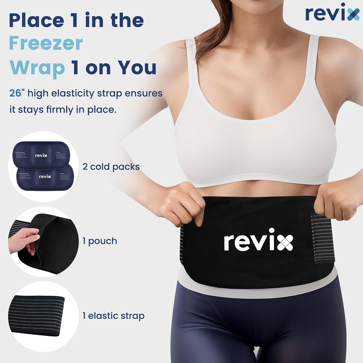 REVIX Ice Packs for Injuries Reusable Gel Cold Packs 14"x7" - 0