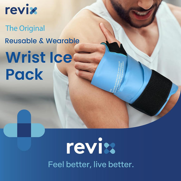 REVIX 24" Extra Long Wrist Ice Pack Wrap for Discomfort Reducing, Reusable Gel Ice Pack for Hand and Forearm