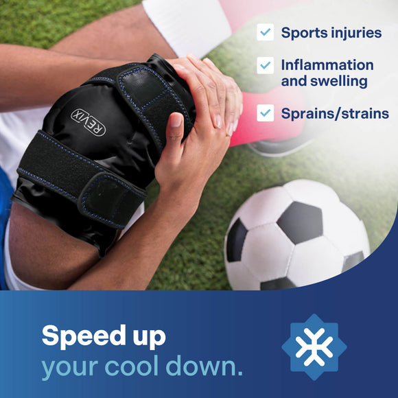 REVIX Ice Pack for Knee Pain Relief, Reusable Gel Ice Wrap for Leg Injuries