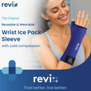 REVIX Wrist Ice Pack Wrap - Hand Ice Pack Sleeve with Extended Coverage