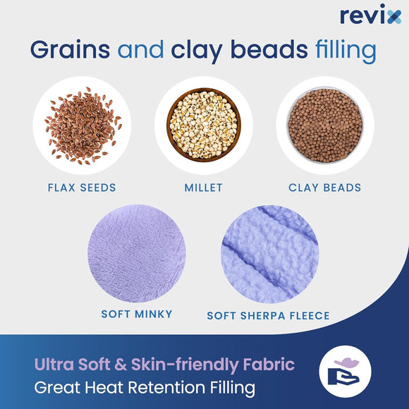 REVIX Microwavable Heating Mittens and Feet Warmers