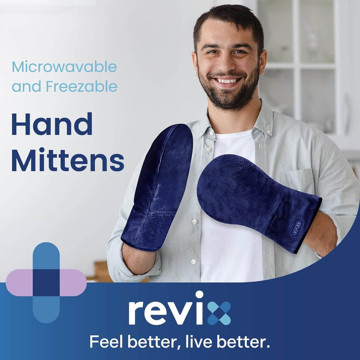 REVIX Heated Mitts for Arthritis and Hand Therapy, Microwavable Warmer