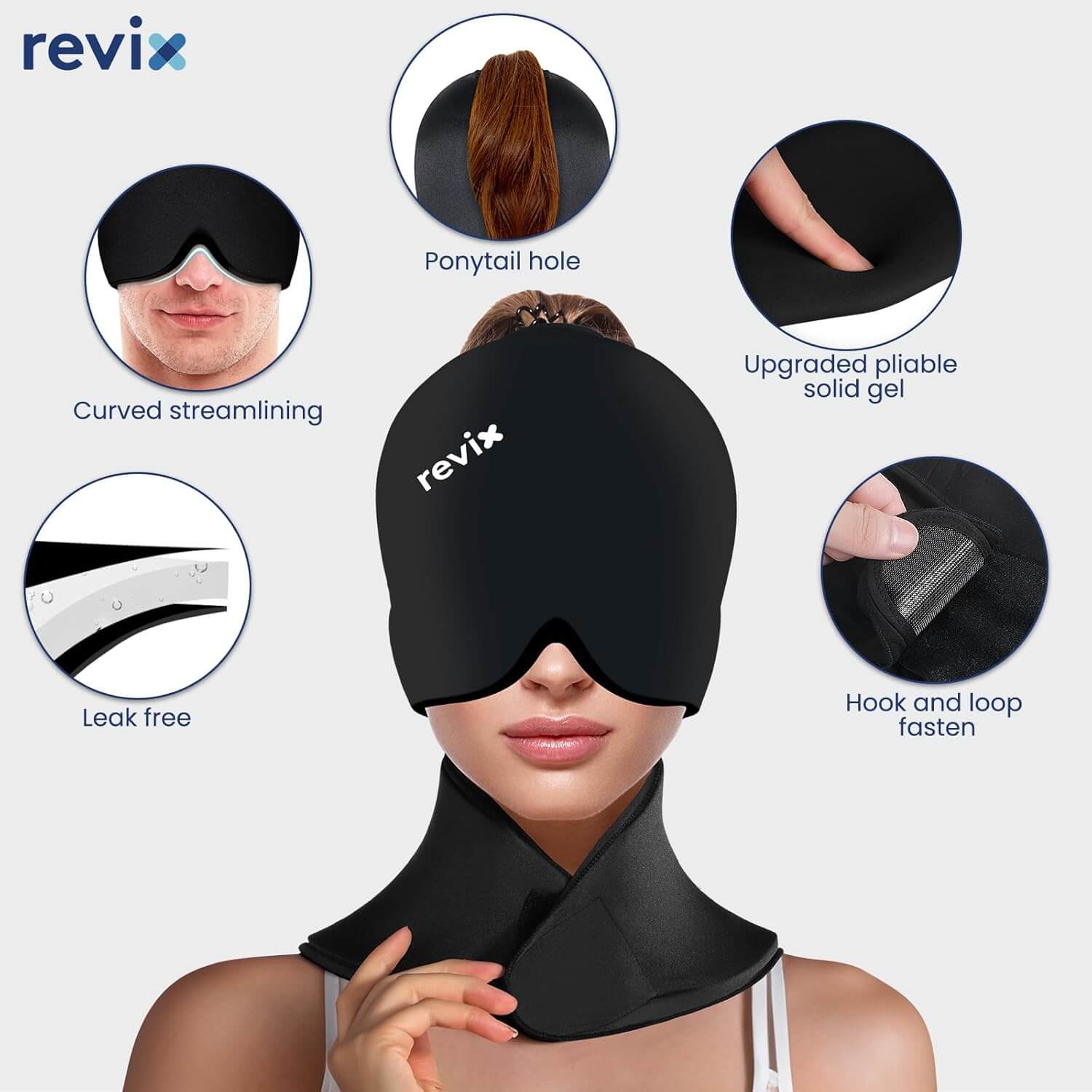 REVIX Cold Cap and Neck Ice Pack Wrap Set