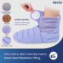 REVIX Microwavable Foot Warmers, Heated Booties for Cold Feet & Discomfort Relief