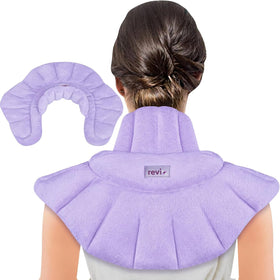 Comprar lightpurple-scented REVIX Almohadilla térmica para microondas para cuello y hombros, calentador de cuello pesada para microondas, aromática