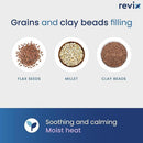 Filled with natural clay beads, flaxseed, and millet, this heated wrap maintains warmth longer and distributes it evenly. Its channel-stitched design ensures heat stays balanced and effective throughout, enhancing circulation and helping loosen up tight joints and tired muscles