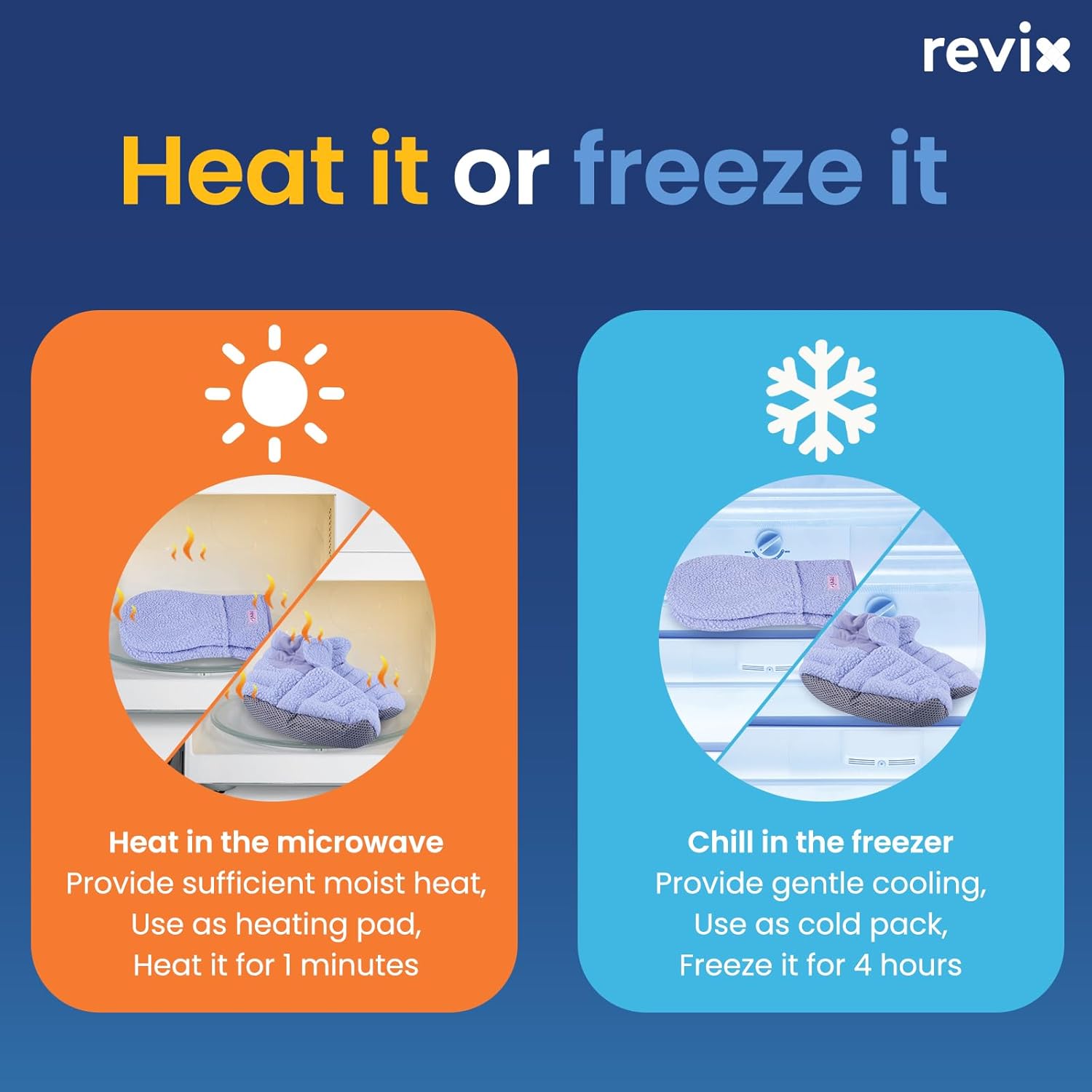 REVIX Microwavable Heating Mittens and Feet Warmers