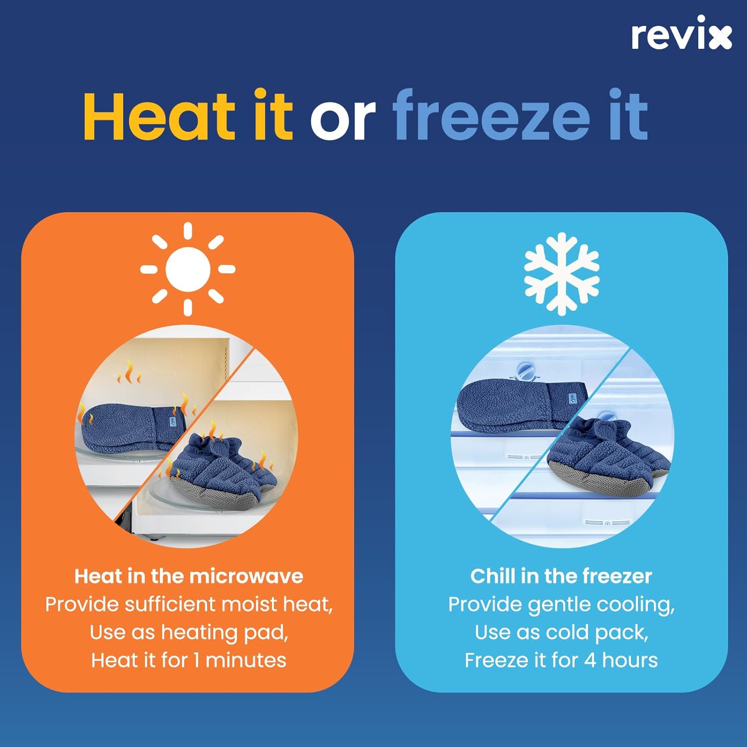 REVIX Microwavable Heating Mittens and Feet Warmers Revixcare