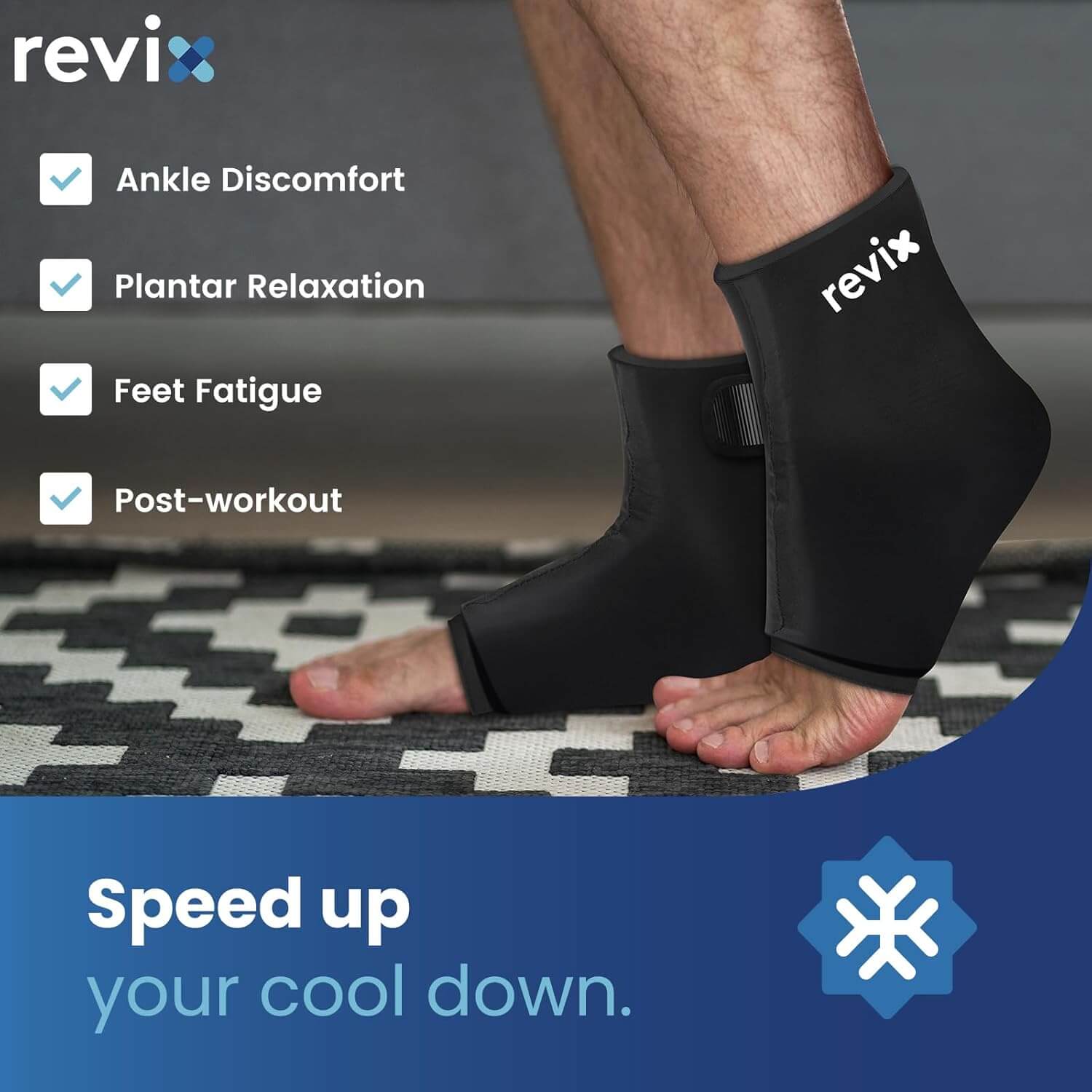 REVIX Ankle Ice Pack Wraps for Soothing Discomfort Reusable Ice Sleeve for Ankle Relaxation