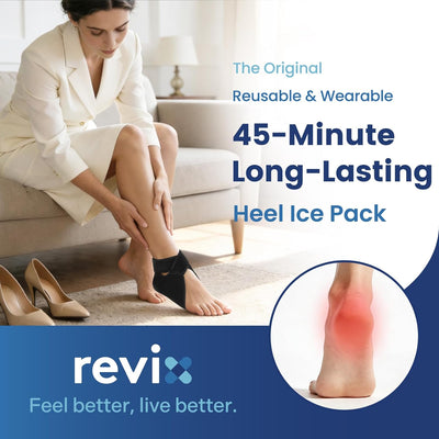 REVIX Heel Ice Pack Wrap with 45-Min Long Lasting Cold Therapy