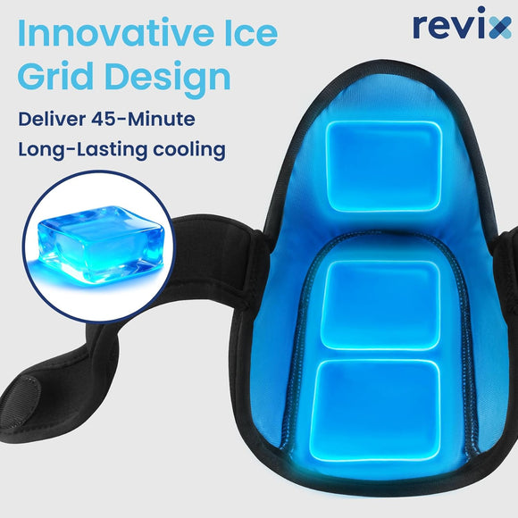 REVIX Heel Ice Pack Wrap with 45-Min Long Lasting Cold Therapy