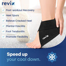 REVIX Foot and Heel Ice Pack Wrap, Reusable Hot & Cold Therapy Gel Pack for Heel