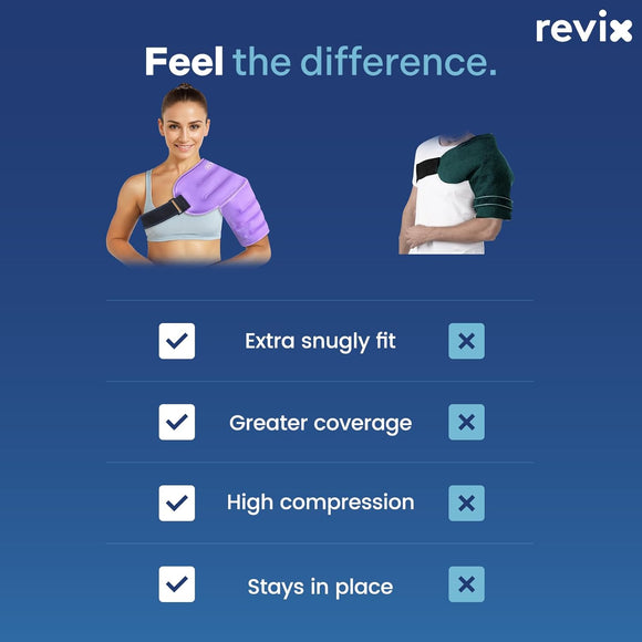 REVIX 3D Sewing Shoulder Ice Pack Wrap for Better Snug Fit and Putting on