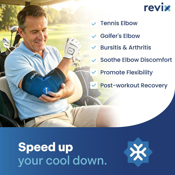 REVIX Cubital Tunnel Elbow Brace with Upgraded Soft Detachable Gel Pack