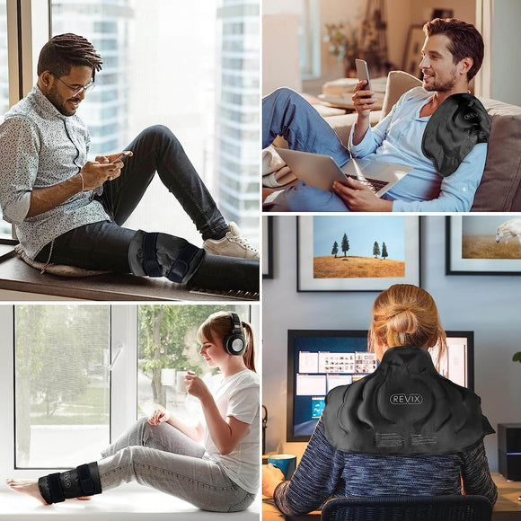 REVIX 20‘’ XXXL Knee Ice Pack Wrap Around Entire Knee After Surgery, Large Ice Pack for Knee Pain Relief